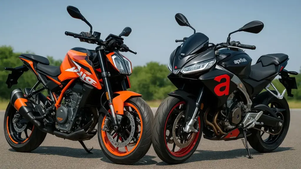 KTM 390 Duke और Aprilia Tuono 457