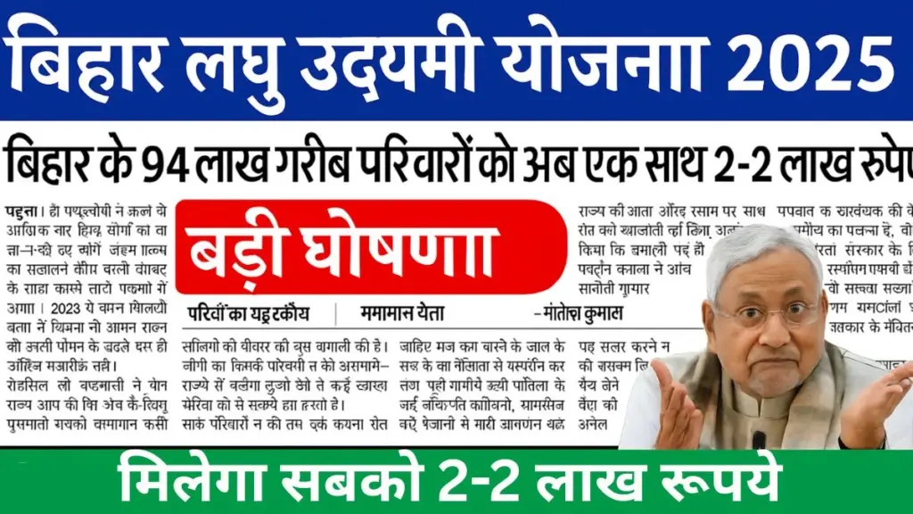 Laghu Udyami Yojana 2025